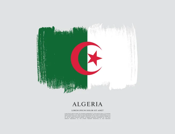 Mise en page drapeau Algérie — Image vectorielle