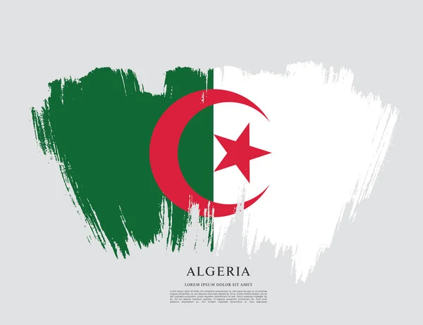 Mise en page drapeau Algérie — Image vectorielle