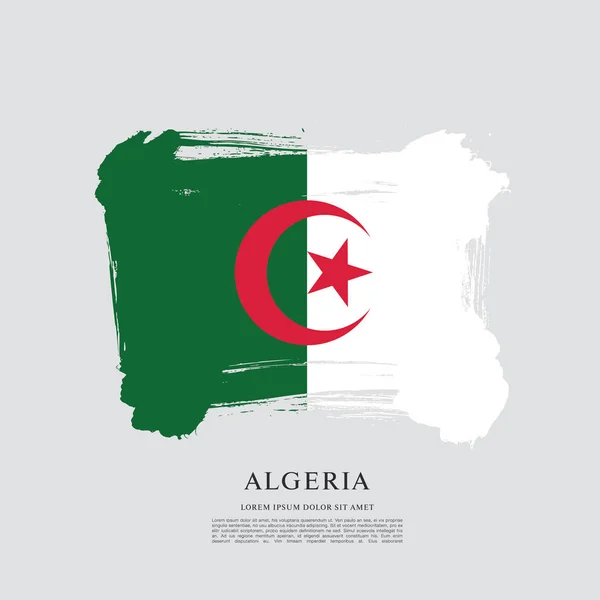 Mise en page drapeau Algérie — Image vectorielle