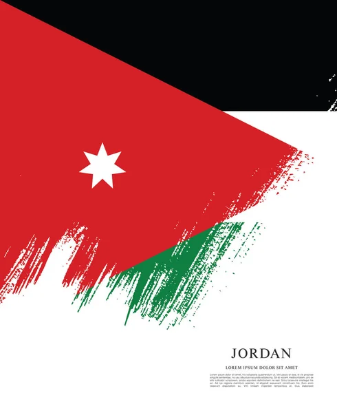 Jordania bandera diseño — Archivo Imágenes Vectoriales