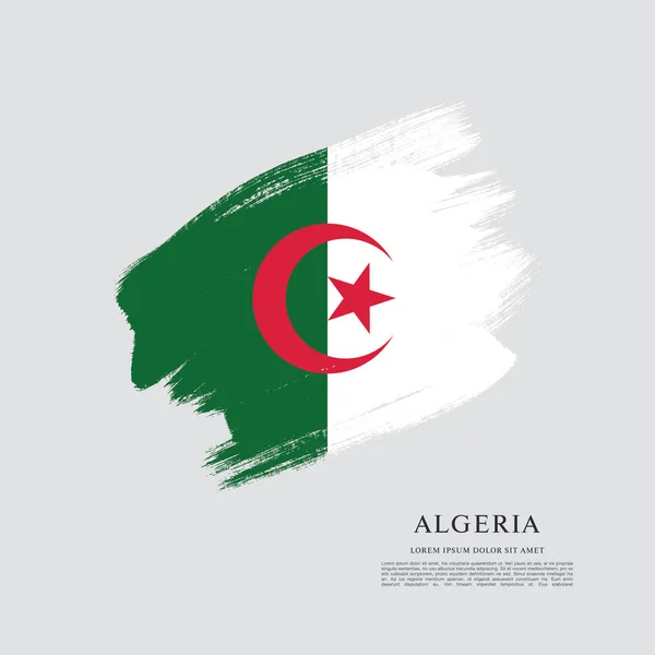 Mise en page drapeau Algérie — Image vectorielle