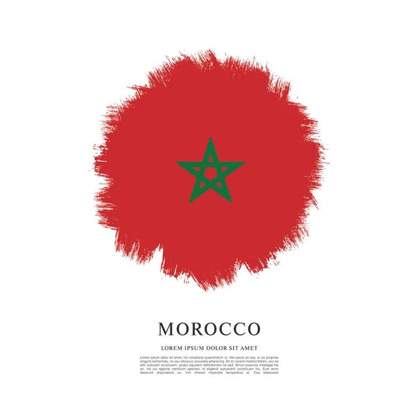 Layout bandeira morocco — Vetor de Stock
