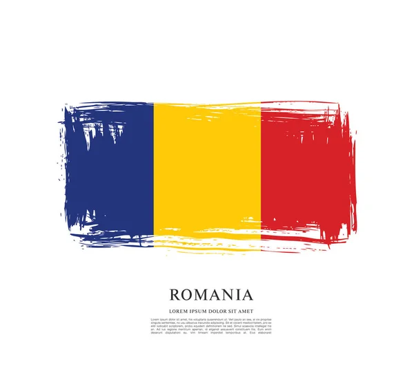 Romania layout bandiera — Vettoriale Stock