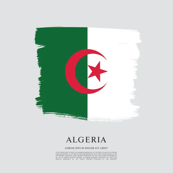 Algéria lobogó szerinti elrendezés — Stock Vector
