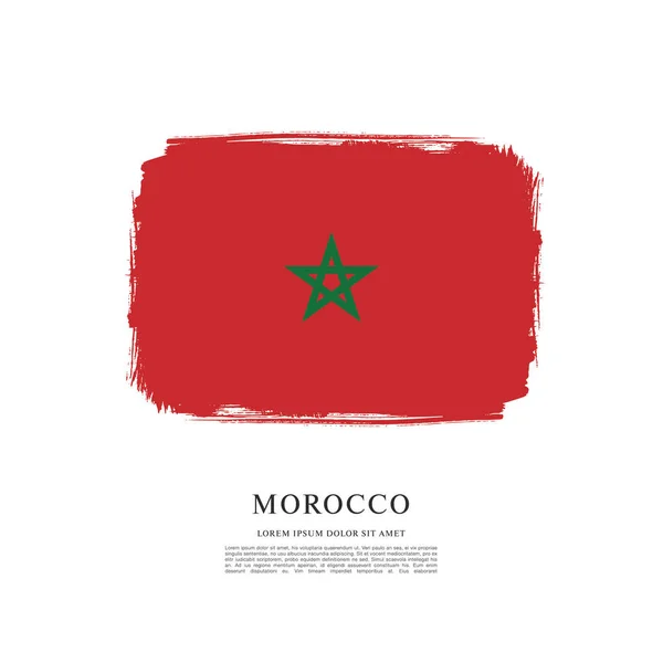 Marokkó lobogó szerinti elrendezés — Stock Vector