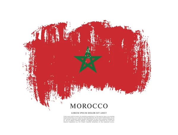 Layout bandeira morocco — Vetor de Stock