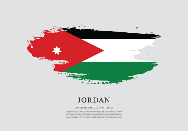 Disposition du drapeau Jordanie — Image vectorielle