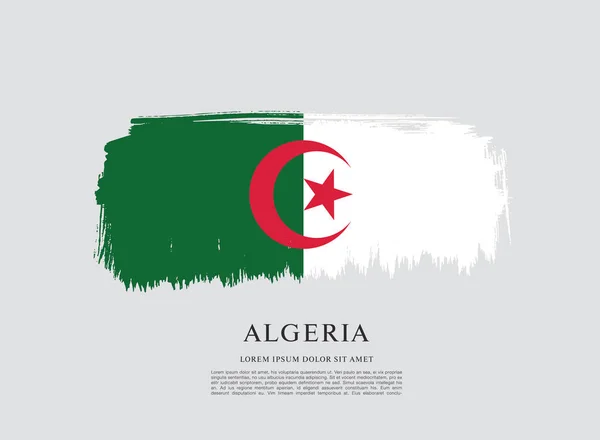 Algéria lobogó szerinti elrendezés — Stock Vector