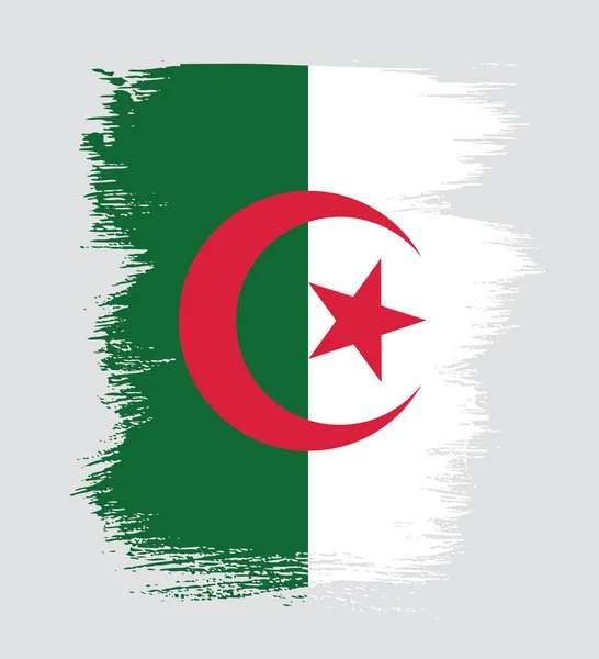 Mise en page drapeau Algérie — Image vectorielle