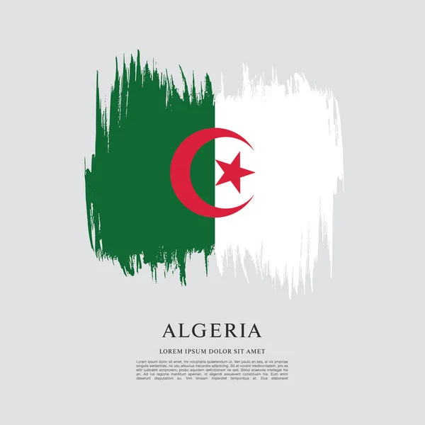 Mise en page drapeau Algérie — Image vectorielle