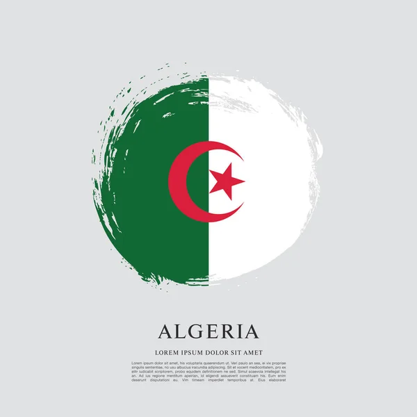 Mise en page drapeau Algérie — Image vectorielle