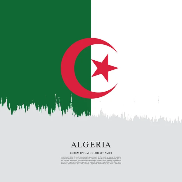 Mise en page drapeau Algérie — Image vectorielle