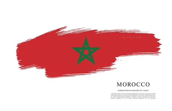 Mise en page drapeau marocain — Image vectorielle