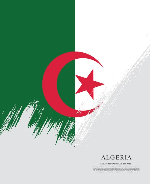 Mise en page drapeau Algérie — Image vectorielle