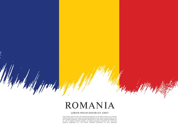 Présentation du drapeau Roumanie — Image vectorielle