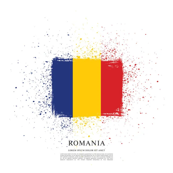 Romanya bayrağı düzeni — Stok Vektör