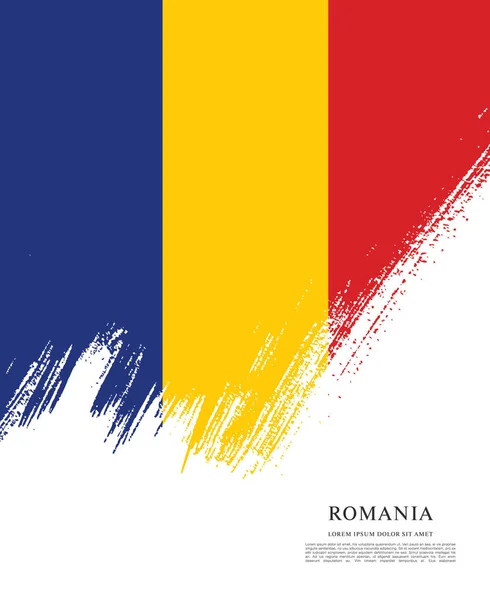 Présentation du drapeau Roumanie — Image vectorielle