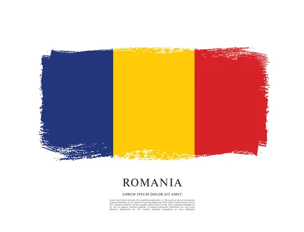 Románia lobogó szerinti elrendezés — Stock Vector