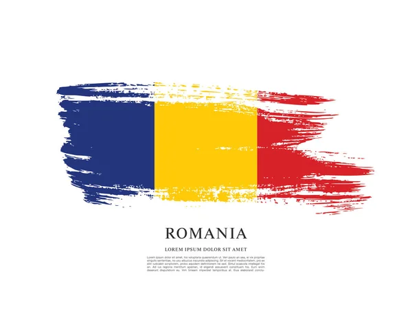 Présentation du drapeau Roumanie — Image vectorielle