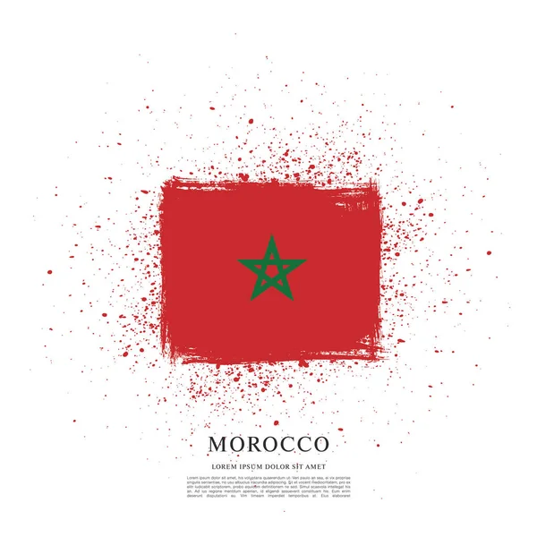 Layout bandeira morocco — Vetor de Stock