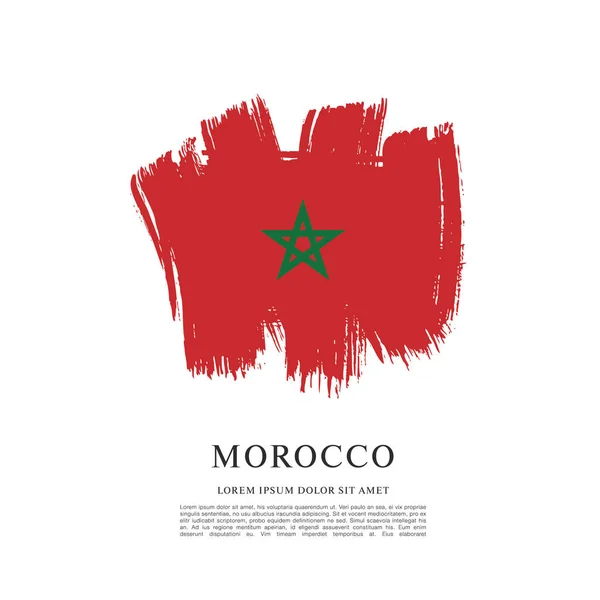 Flagge Marokkos — Stockvektor
