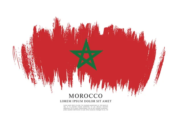 Marokkó lobogó szerinti elrendezés — Stock Vector