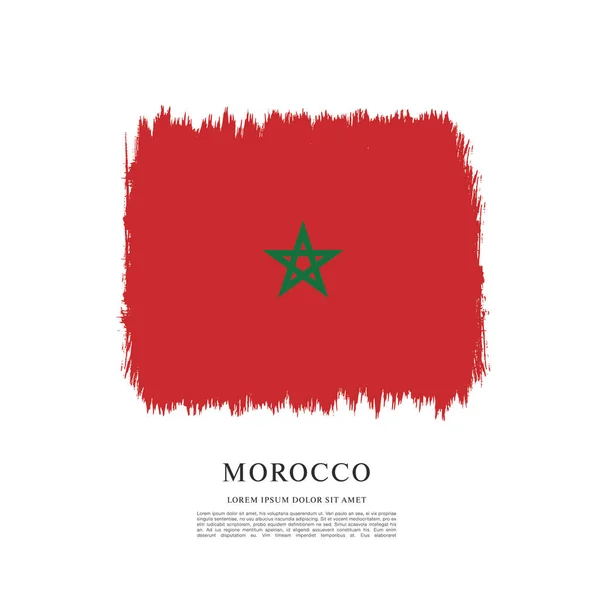 Layout bandeira morocco — Vetor de Stock