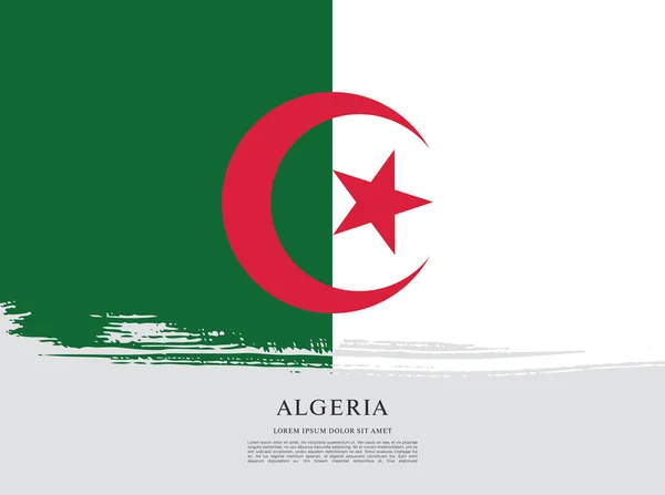 Mise en page drapeau Algérie — Image vectorielle