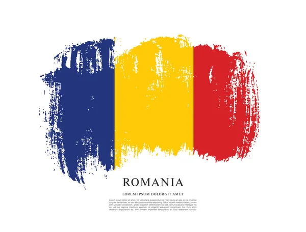 Romanya bayrağı düzeni — Stok Vektör
