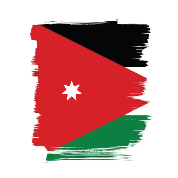 Jordanië vlag lay-out — Stockvector