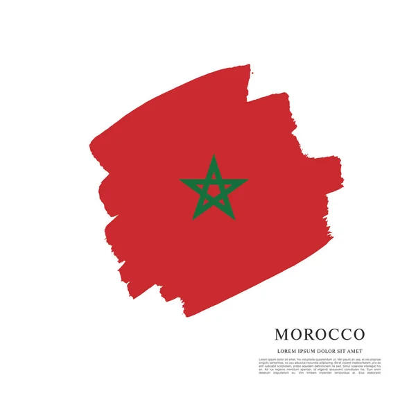 Diseño de la bandera de Marruecos — Archivo Imágenes Vectoriales