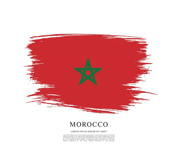 Макет флага Марокко — стоковый вектор