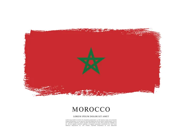 Layout bandeira morocco — Vetor de Stock