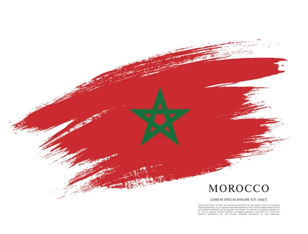 Layout bandeira morocco — Vetor de Stock
