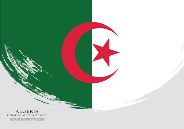 Mise en page drapeau Algérie — Image vectorielle