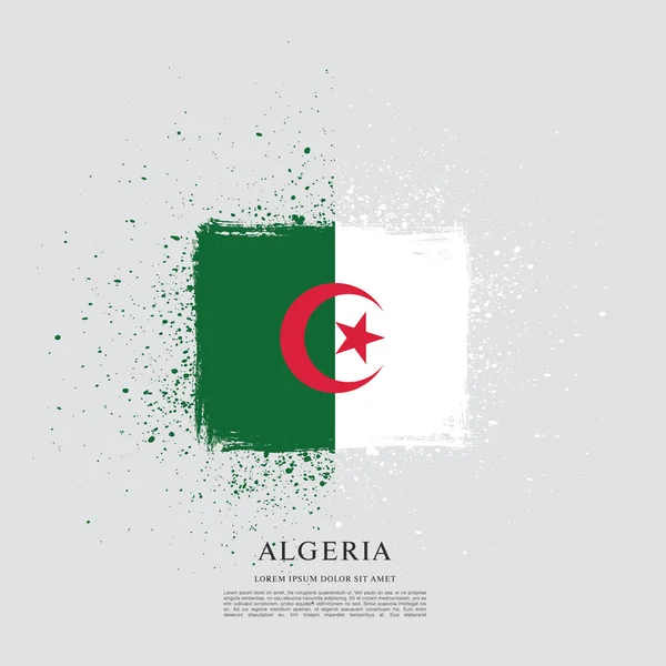 Mise en page drapeau Algérie — Image vectorielle