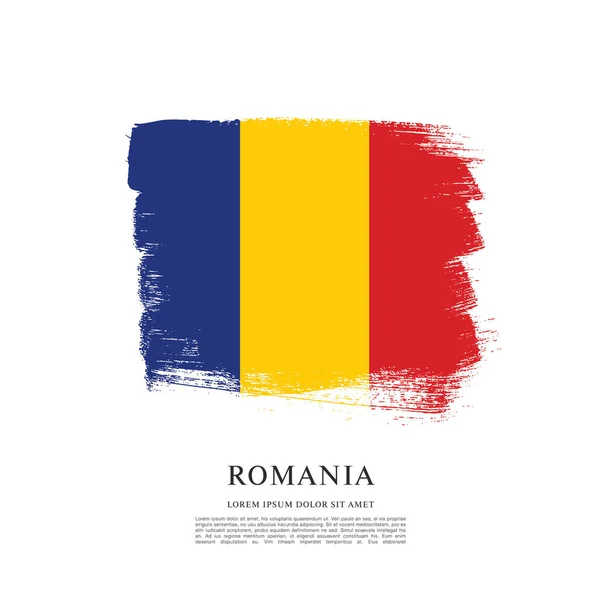 Romania layout bandiera — Vettoriale Stock