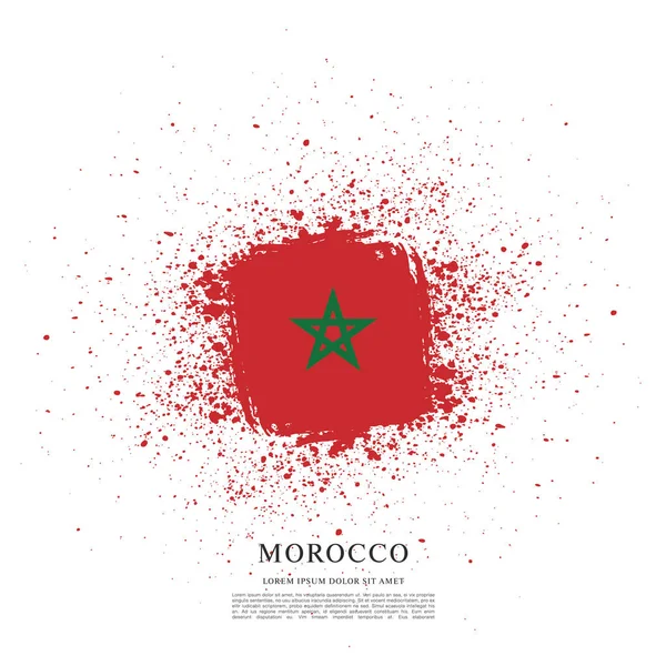 Flagge Marokkos — Stockvektor