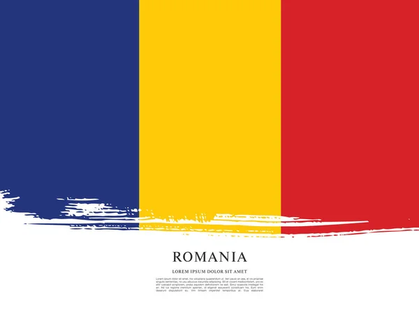 Présentation du drapeau Roumanie — Image vectorielle