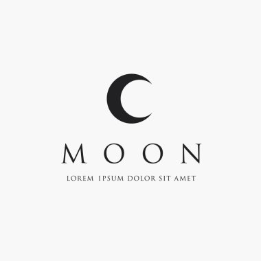 Moon logo design clipart