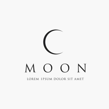 Moon logo design clipart