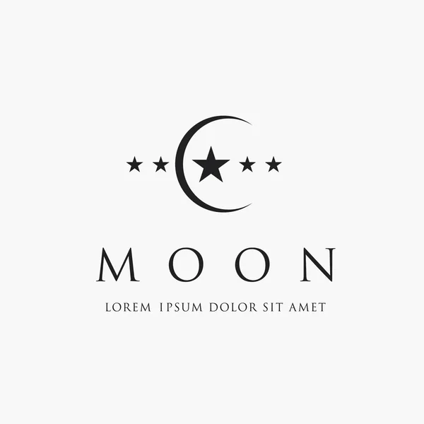 Moon and star logo — Stock Vector