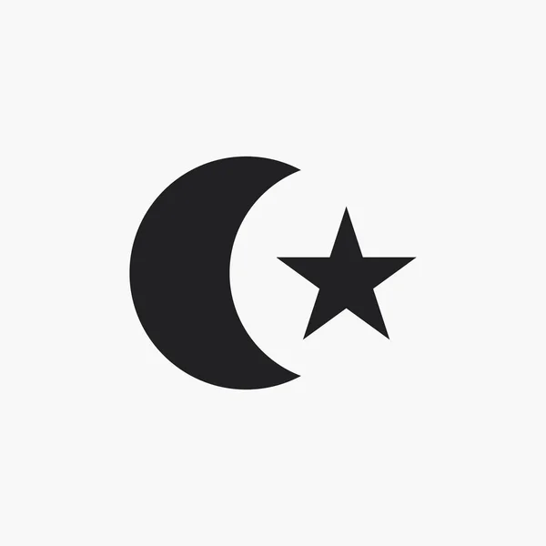 Ay ve yıldız logo — Stok Vektör