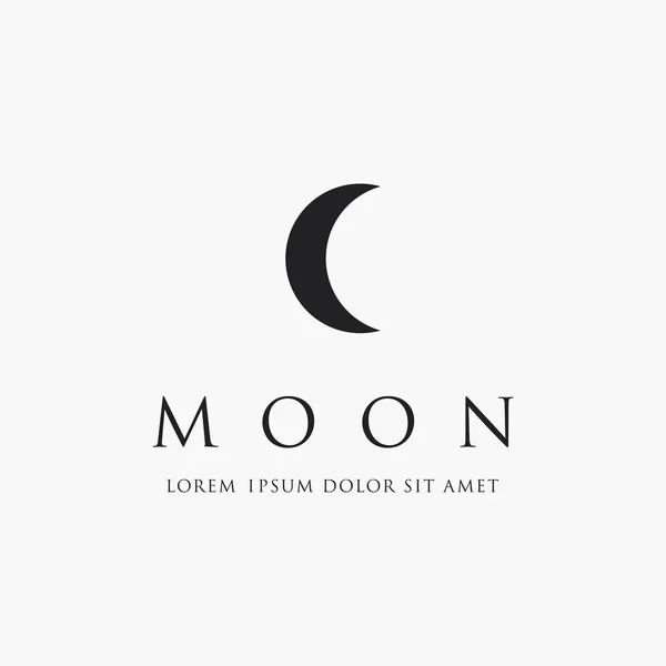 Moon logo design — Stock Vector