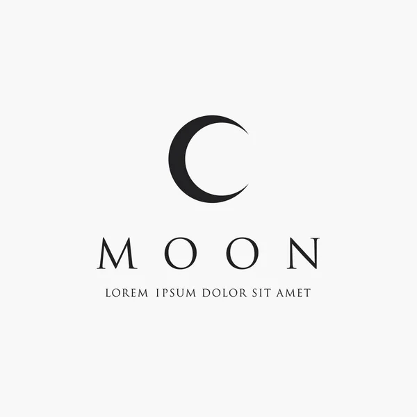 Luna logo diseño — Archivo Imágenes Vectoriales