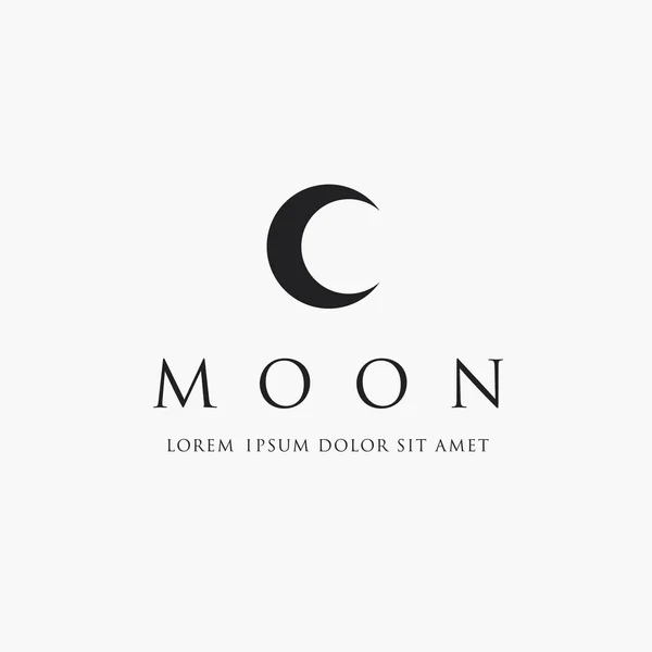 Moon logo design — Stock Vector