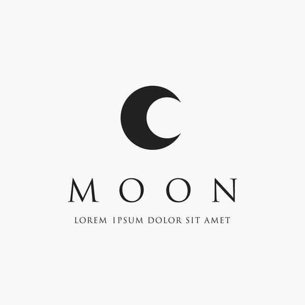 Luna logo diseño — Vector de stock