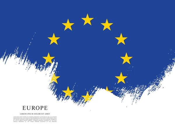 Antecedentes Bandera de Europa — Vector de stock