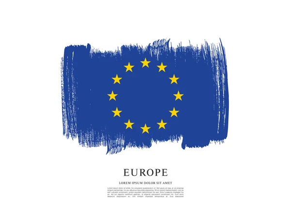 Bandiera d'Europa sfondo — Vettoriale Stock