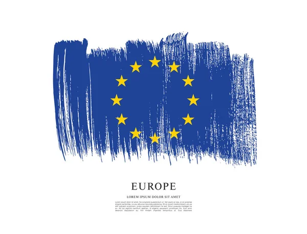 ヨーロッパの背景の国旗 — ストックベクタ